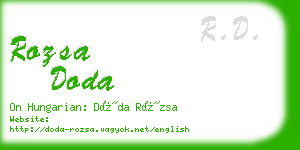 rozsa doda business card